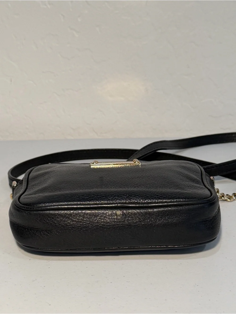 Michael Kors Black Pebbled Leather Mini Camera Crossbody Bag